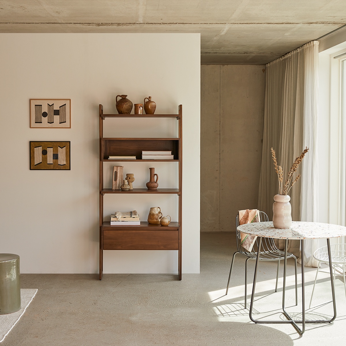 Wall solid teak Bookcase 85x180 Wall solid teak Bookcase 85x180