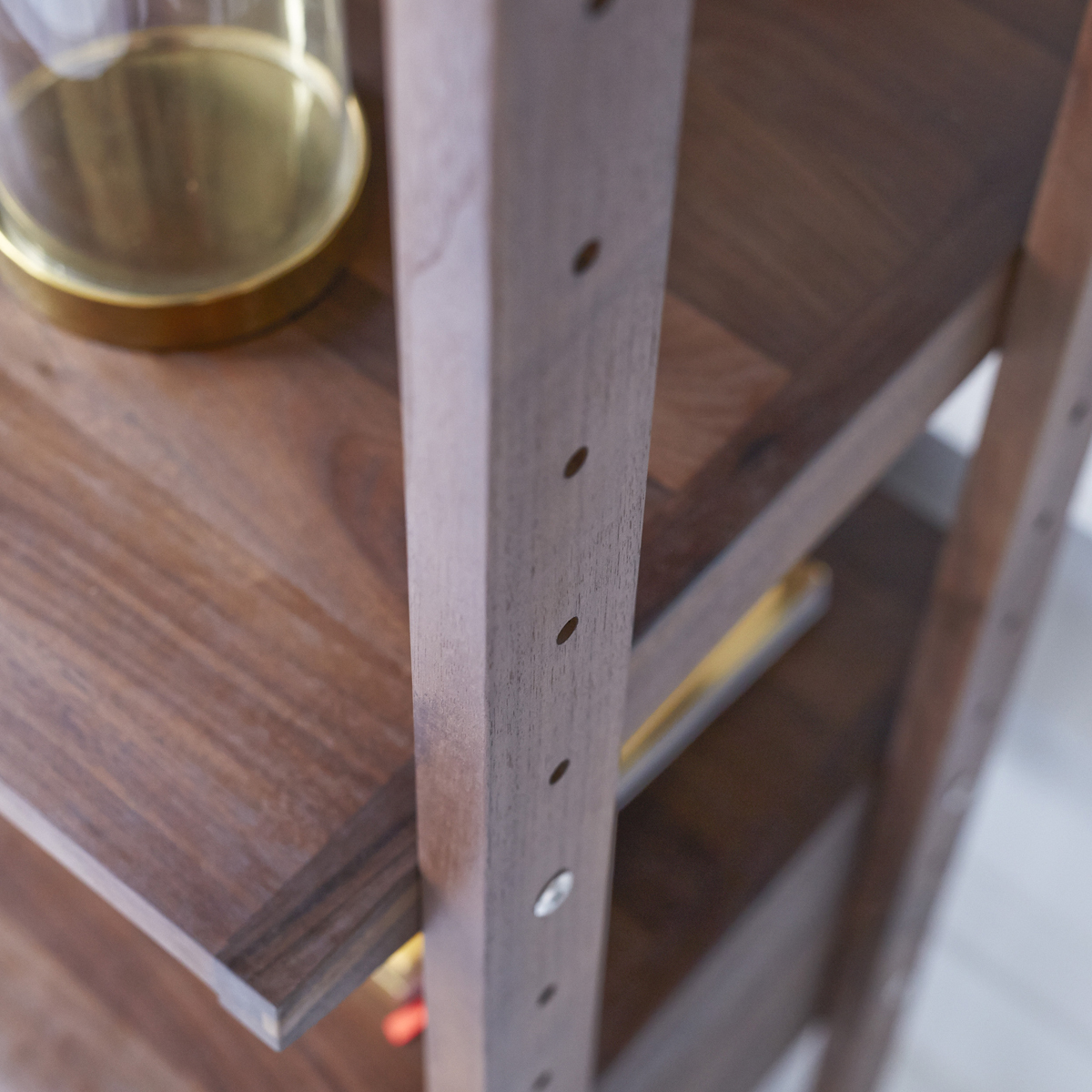 Wall solid walnut Bookcase 85x180 Wall solid walnut Bookcase 85x180