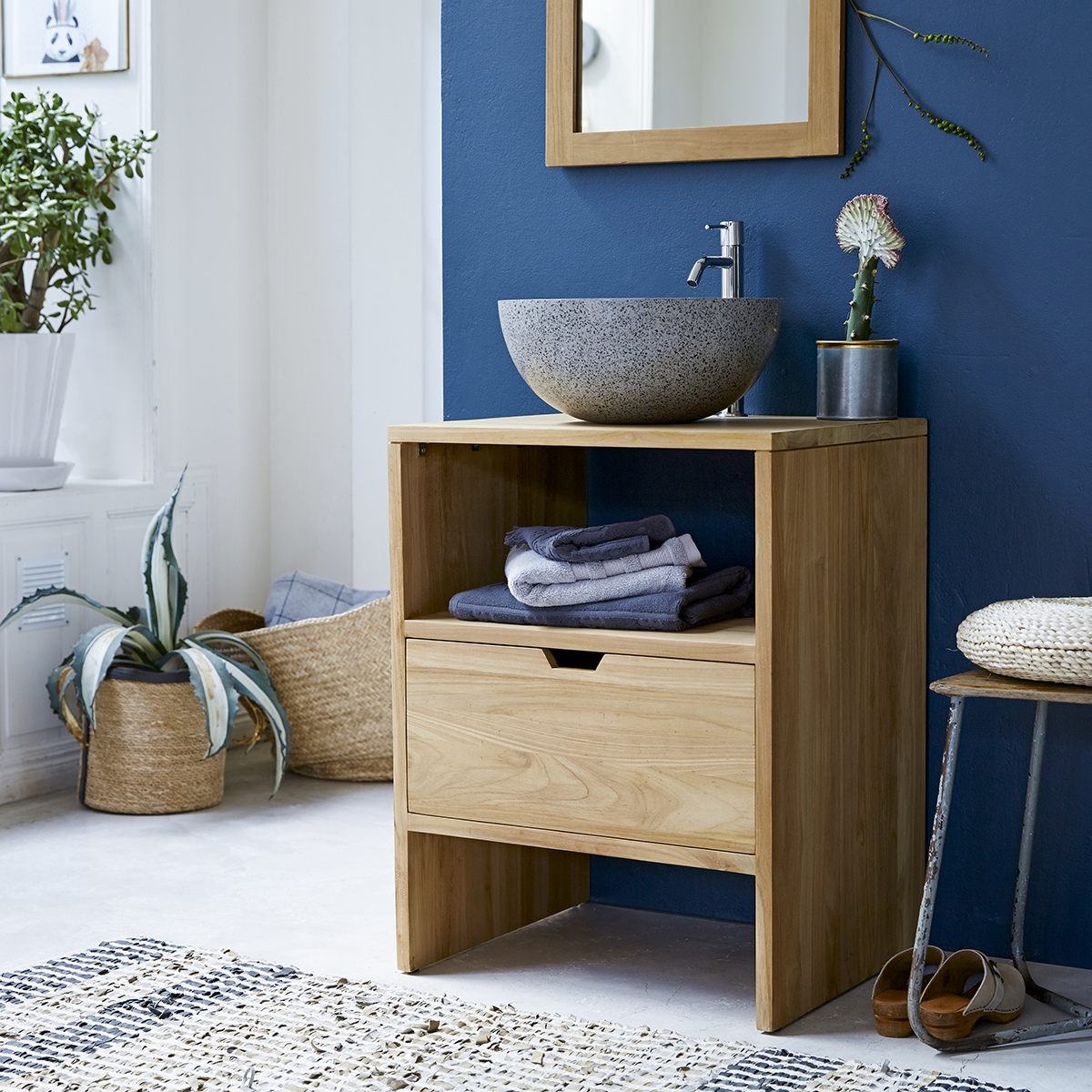 Waschbeckenunterschrank Aus Massives Teakholz 60 Kwarto Waschtische Tikamoon