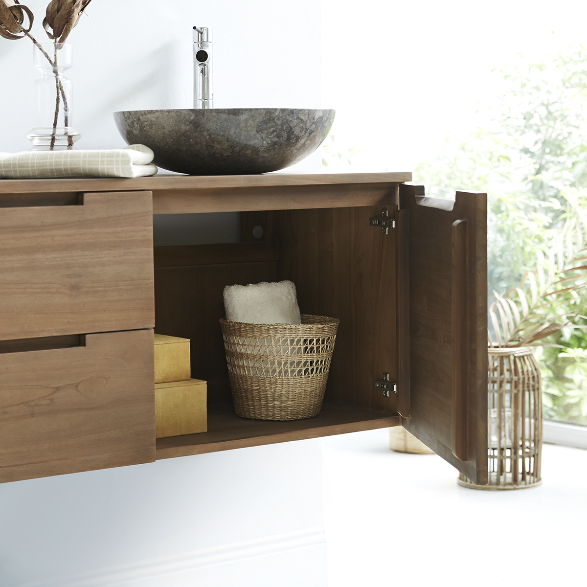 Waschtisch aus massives Teakholz 120 Romeo Waschtisch aus massives Teakholz 120 Romeo