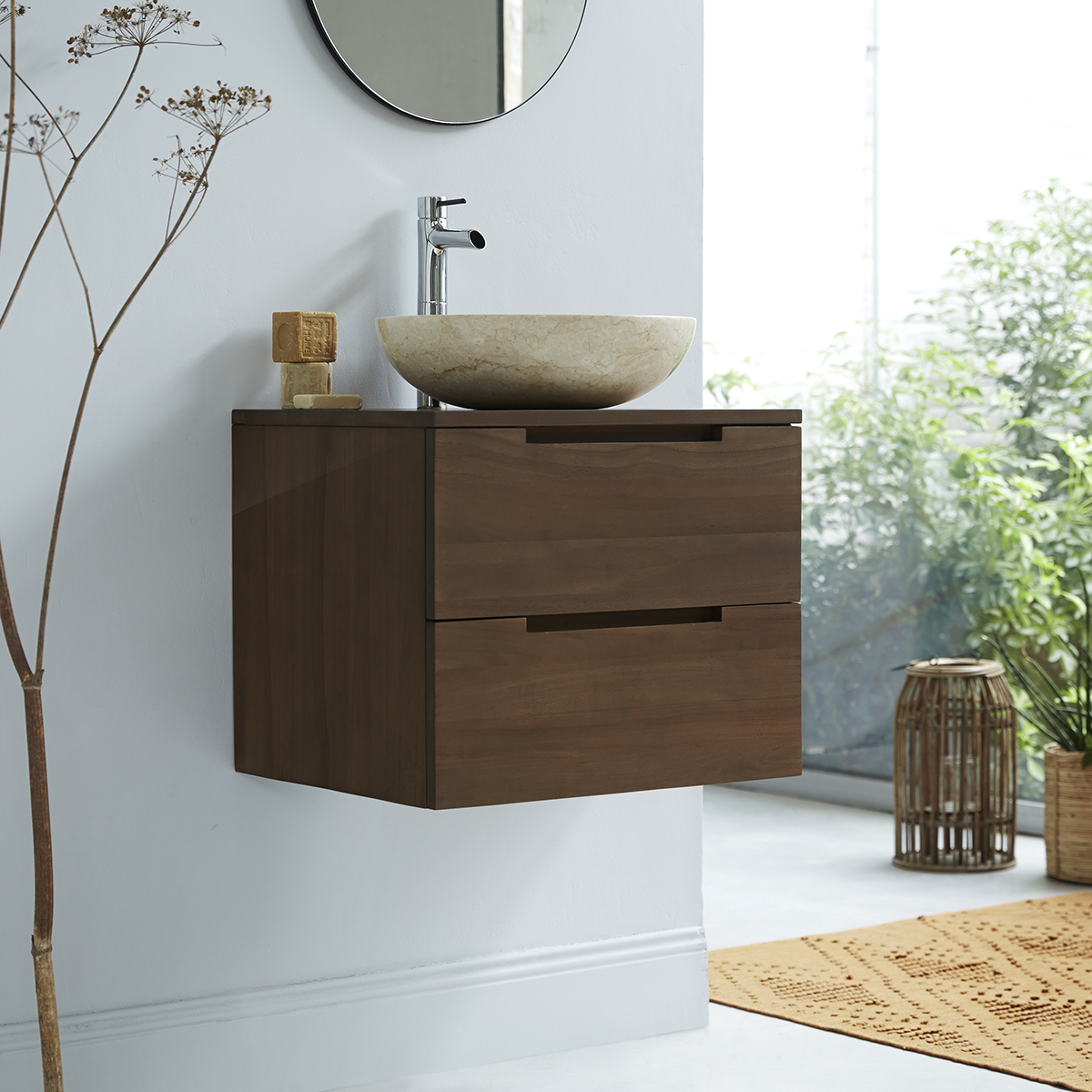 Waschtisch aus massives Teakholz 60 Romeo Waschtisch aus massives Teakholz 60 Romeo