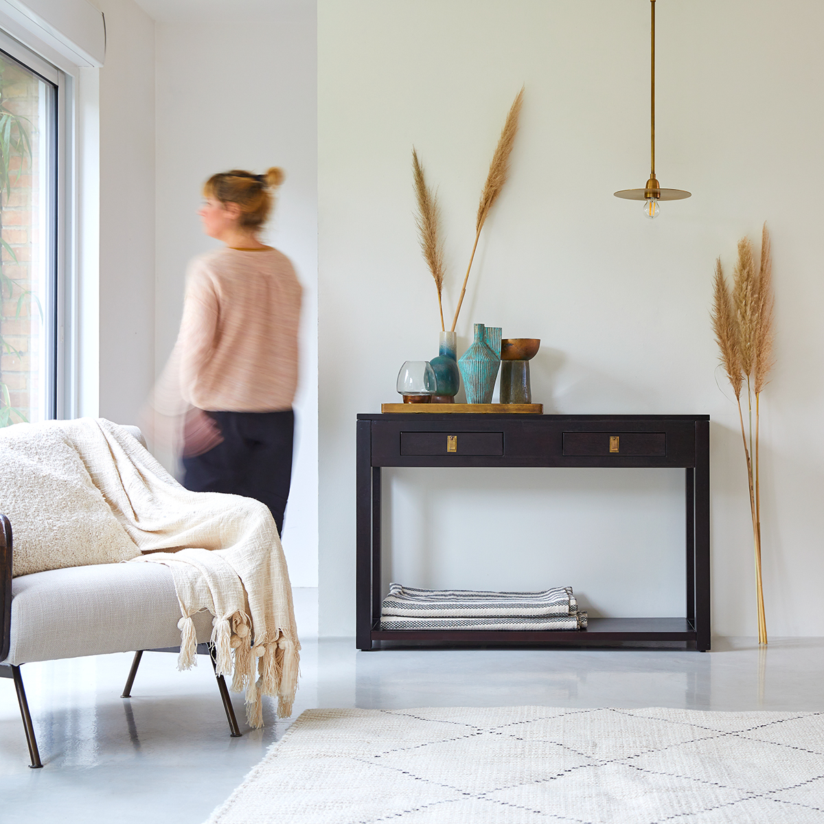 Zenaka wenge 2-drawer Console table Zenaka wenge 2-drawer Console table